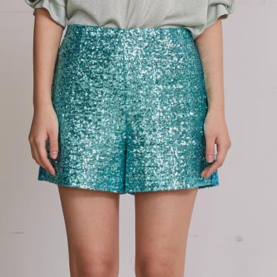 Green Spangle Shorts