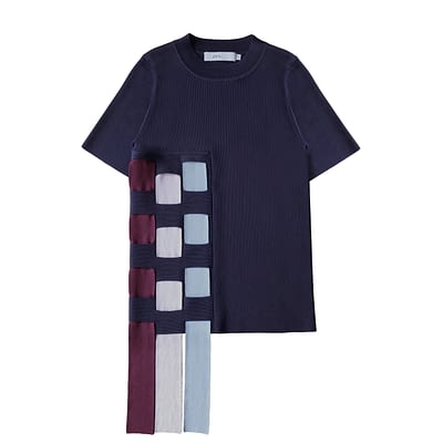 Hebe Colourblocked Top with Loose Stripes